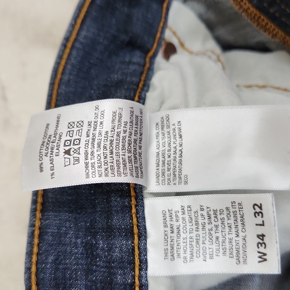 Lucky Brand Denim Jeans Dark Wash 221 Straight | Men's Size 34 x 32 - Picture 9 of 10